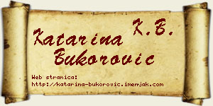 Katarina Bukorović vizit kartica
